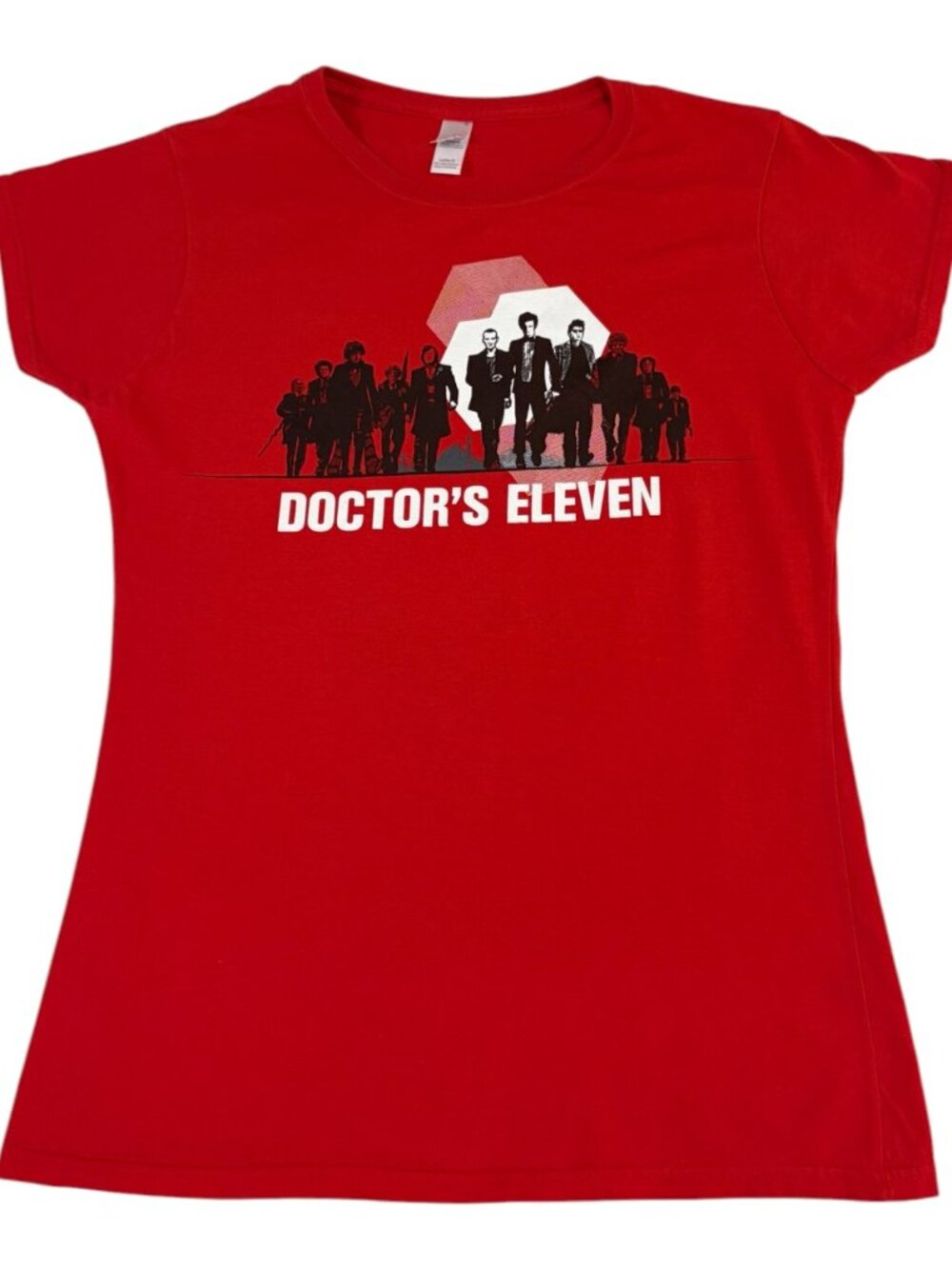 Dr. Who Visit Doctor's Eleven Graphic Novelty T-Shirt Red Cotton Sz M